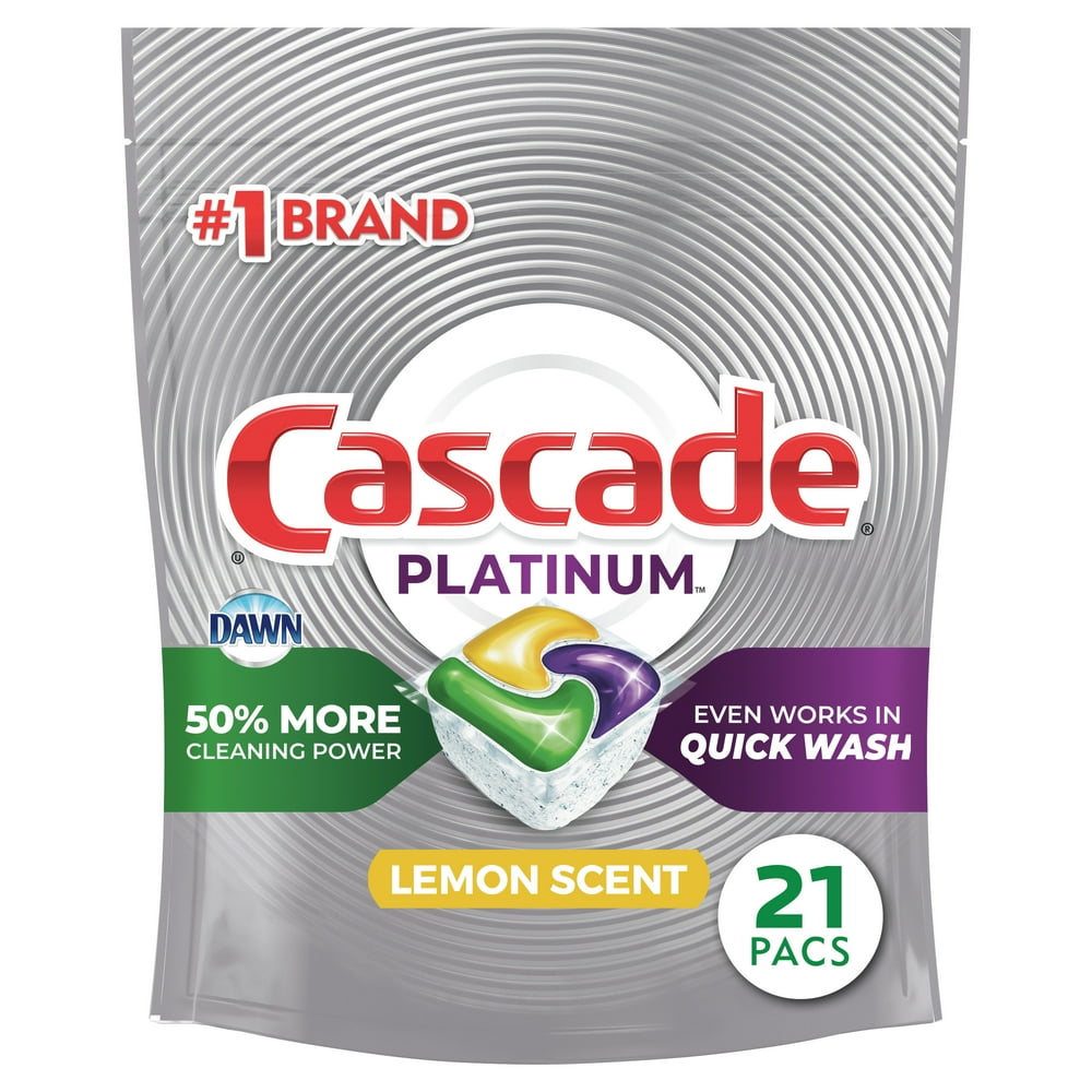Cascade Platinum Dishwasher Pods, ActionPacs Dishwasher Detergent Tabs
