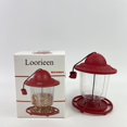 thumbnail image 2 of Loorieen Bird feeders,Lantern Bird Feeder, Red, 8 inches high 6 inches Wide at top, 2 of 10