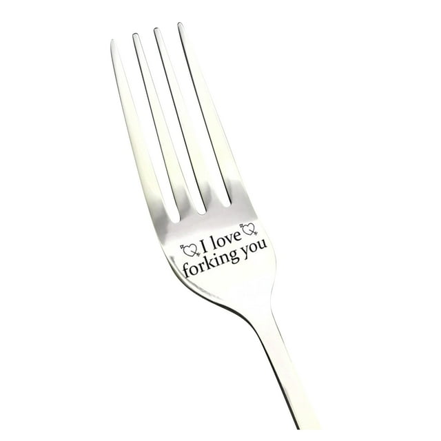 Valentine Gifts String Lights Valentine Gift Tableware Engraved Fork Best Present for Husband Madam Family and Friends Tableware Printing Stainless Steel Fork