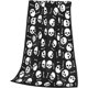 thumbnail image 1 of Manta con temática de Halloween de calaveras: manta suave y acogedora, perfecta para descansar en esta temporada espeluznante, calavera y huesos, 40 x 50 pulgadas, 1 of 7