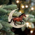 thumbnail image 2 of Christmas Ornaments Animals Sitting On the Moon Ornaments for Christmas Tree Doubleprinted Acrylic Hanging Pendant for Christmas Tree Decorations Window Wall Hanging Ornament Living Room Decoration, 2 of 4