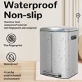 thumbnail image 3 of Dkelincs Kitchen Step Trash Can with Lid Double Barrel 10 Gallon Stainless Steel Garbage Can, Silver, 3 of 9