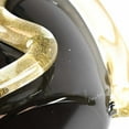 thumbnail image 3 of GlassOfVenice Murano Glass Centerpiece Vase - Black and Gold, 3 of 6