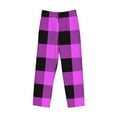 thumbnail image 4 of Kll Mens Pajama Pants For Men,Mens Lounge Pants,Funny Gifts For Men,Men'S Pajama Bottoms-Purple Black Buffalo Plaid, 4 of 9