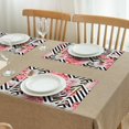 thumbnail image 3 of Pioneer Flower Floral Print Pattern Summer Placemats Table Placemats Set Of 4-Linen Kitchen Washable Placemats Table Mats 12x18 Inch Non-Slip Heat Resistant, 3 of 5
