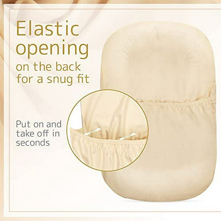 Impresa Infant Lounger Cover fits Snuggle Me Organic Lounger - 100% Cotton  - Unisex - Natural Color 
