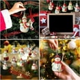 thumbnail image 3 of Cheapark Christmas Wooden Snowman Set - Statue with Hanging Rope for Home Xmas Tree, Festive Holiday Ornament, 3 of 4