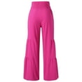 thumbnail image 5 of WILLBEST Pantalones Casuales para Mujer, Pantalones Palazzo Acampanados de Cintura Alta de Verano para Mujer, Pantalones de Playa, Pantalones Largos para Mayor Comodidad y Estilo. Mediana, 5 of 5
