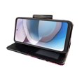 thumbnail image 3 of Case for Motorola One 5G Ace / Moto G 5G Pu Leather Wallet Cover Flap Closure Snap-on Book Style Cases Card Holders Wrist Strap 2 in 1 Folio Galaxy Butterfly, 3 of 3