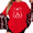 1-Red, variant on UNISHE Women's Red Mystical Cat Wolf Graphic Short Sleeve T-Shirt Relaxed Fit Top