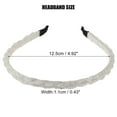 thumbnail image 2 of Unique Bargains 1 Pc Beaded Hair Hoop Headband Hairband for Women Silver Tone 0.43 Inch Wide, 2 of 7