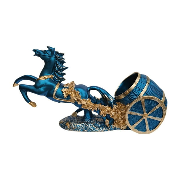 Soporte decorativo para botellas de vino, decoración del hogar para fiestas, vitrinas y mesas. Azul oscuro