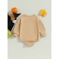 thumbnail image 4 of Bagilaanoe Newborn Baby Girl Halloween Romper Sweatshirt Long Sleeve Bodysuits Print Pullover 3M 6M 12M 18M Infant Casual Tee Tops, 4 of 8