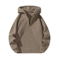 thumbnail image 2 of Men's Quarter Zip Hoodies Zip Up Hoodie Long Sleeve Drop Shoulder Sweatshirt Casual Pullover, 2XL, 2 of 6