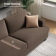 thumbnail image 6 of BLAZANT 84” Loveseat Sofa, High Resilience Loveseat Sofa, Linen Fabric 2 Seat Sofa Couch with Wooden Frame& Upholstered Cushion, Modern Deep Seat Sofa for Bedroom Office, 6 of 12