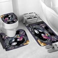 thumbnail image 5 of 4Pcs Halloween Bathroom Set, Skeleton and Zombie Bride Holding Hands Bathroom Set with 12 Hooks，Waterproof, Non-Slip, Halloween Bathroom Decoration, 5 of 8