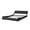 Black Leather Queen, variant on XIZE King Faux Leather Upholstered Platform Bed with LED Lights, Bluetooth Music, Backrest Massage, Curve Design, Wood Slats, and Speakers, No Box Spring Needed