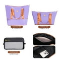 thumbnail image 4 of Luggage Sets 6 Piece, Hardshell ABS Suitcase with Spinner Wheel TSA Lock, Travel Luggage with Duffel Bag, Light Purple, 4 of 8