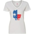 thumbnail image 3 of Inktastic Graffiti Texas State Flag Women's V-Neck T-Shirt, 3 of 5