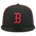 thumbnail image 2 of Men's New Era Black Boston Red Sox Soutache 59FIFTY Fitted Hat, 2 of 5
