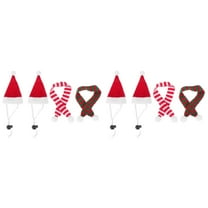 Jiyike 8 pcs Winter Warm Small Animal Christmas Costume Guinea Pigs Hat and Scarf