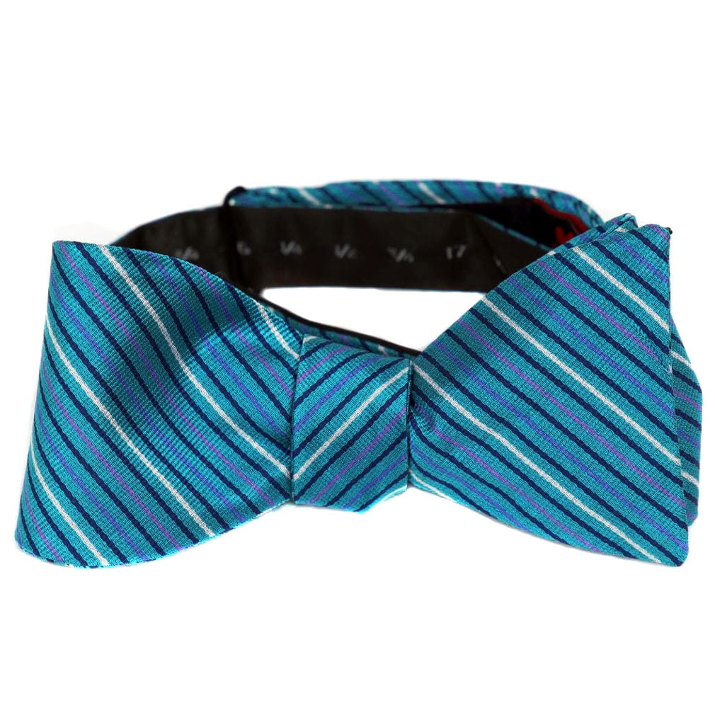 BuyYourTies FBTZ299 Mens Aficionado Self Tie Bow Tie Blue