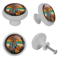 thumbnail image 4 of Halloween Round Glow-in-the-Dark Cabinet Knobs with Screws - 4 Pack | Fluorescent Drawer Pulls | Suitable for Cabinets, Wardrobes, and Dressers, 4 of 6