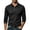Black, variant on fnnxeal Mens Polo Shirts, Casual Fall Winter Long Sleeve Knit Collared Pocket Black Polo Shirts for Men Size M