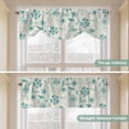 thumbnail image 5 of Teal Boho Tie Up Valance Curtains for Windows, Kitchen Curtains Window Treatments, Vintage Pattern Ethnic Flower Tribal Leaf Short Window Shades Valances for Bedroom Bathroom Cafe 42"x18", 5 of 8