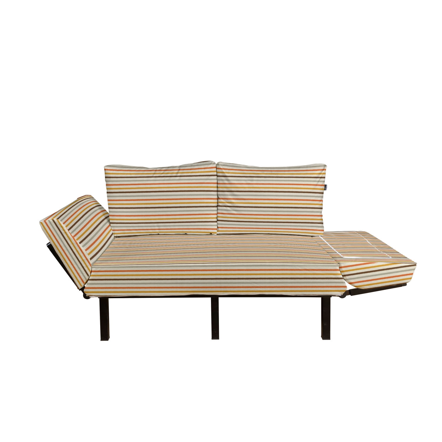 Vintage Couch, Retro Nostalgic 60s 70s Fashion Stripes Vertical Pattern Vintage, with Metal Frame Sofa for Living Dorm, Loveseat, Mustard Orange, by Ambesonne - Walmart.com