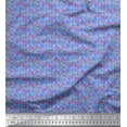 thumbnail image 1 of Soimoi Moss Georgette Fabric Leaves & Floral Artistic Print Fabric by The Yard 42 Inch Wide, 1 of 3