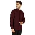 thumbnail image 3 of Bestman Solid Button Down Shirt For Mens Chinese Collar Front Placket Formal Shirts, 3 of 7