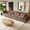 Brown, variant on LovingAHome Deep Seat Comfy Modular Sofa Couch Ottoman for Living Room Bedroom,Brown