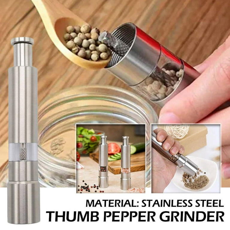 Kitcheniva Stainless Steel Electric Salt Pepper Grinder Mill Shakers,  Silver - Yahoo Shopping
