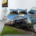thumbnail image 5 of Home Textile 3D Green Train Print Bedding Set Duvet Cover With Pillowcases, 5 of 7