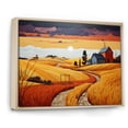thumbnail image 2 of Designart "Yellow Barn Minimalsim horizon II" Farmhouse Floater Framed Wall Decor, 2 of 7