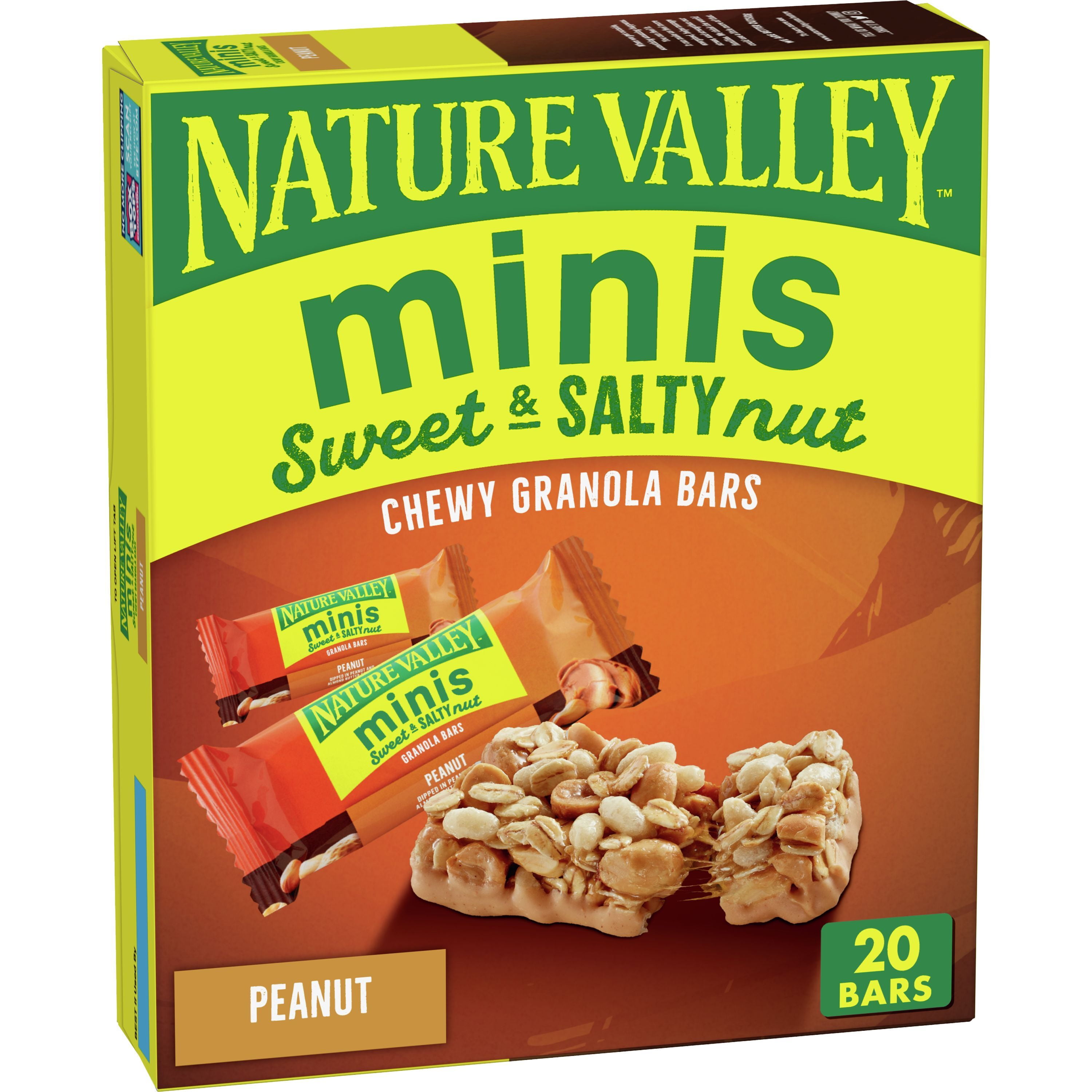 Nature Valley Mini Granola Bars, Sweet and Salty Nut, Peanut, 20 ct