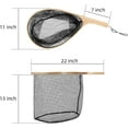 thumbnail image 3 of ATENOW Fly Fishing Landing Net Trout Fishing Net, Soft Rubber Catch and Release Fish Net with Wooden Handle Frame, 55.2*27.3*1.8cm, 3 of 7