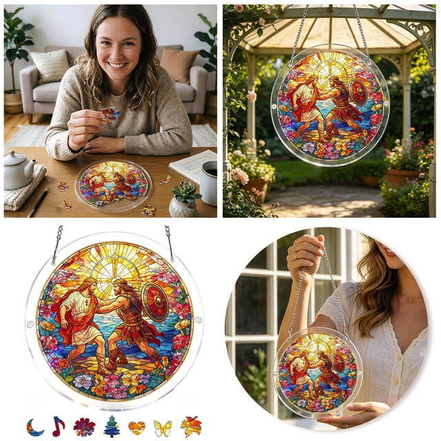 Tong Acrylic Puzzle Unique Acrylic Puzzle For Doors Garden And Window Hanging DIY For Adults