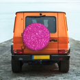 thumbnail image 6 of Goofa Rose Red Glitter Pattern Universal Tire Cover for Jeep, SUV, Truck, and Trailer – Waterproof, UV-Resistant,Easy to Install, Fits 14"-17" Tires-14 inch, 6 of 6