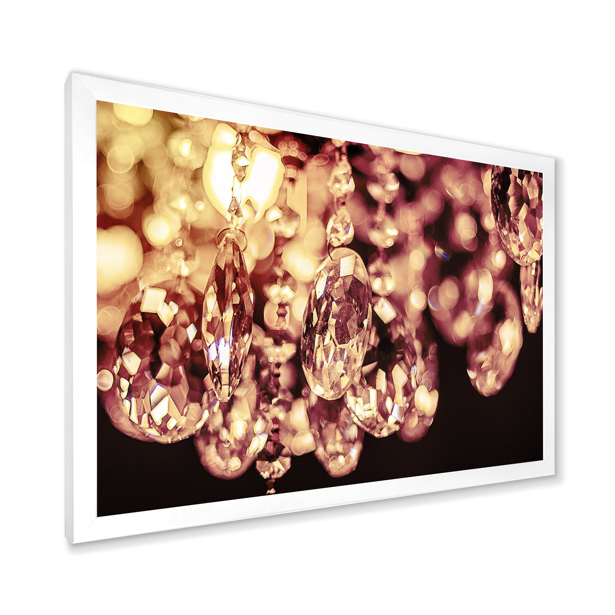 Designart 'Chandelier With Chrystak Hanging' Modern Framed Art Print
