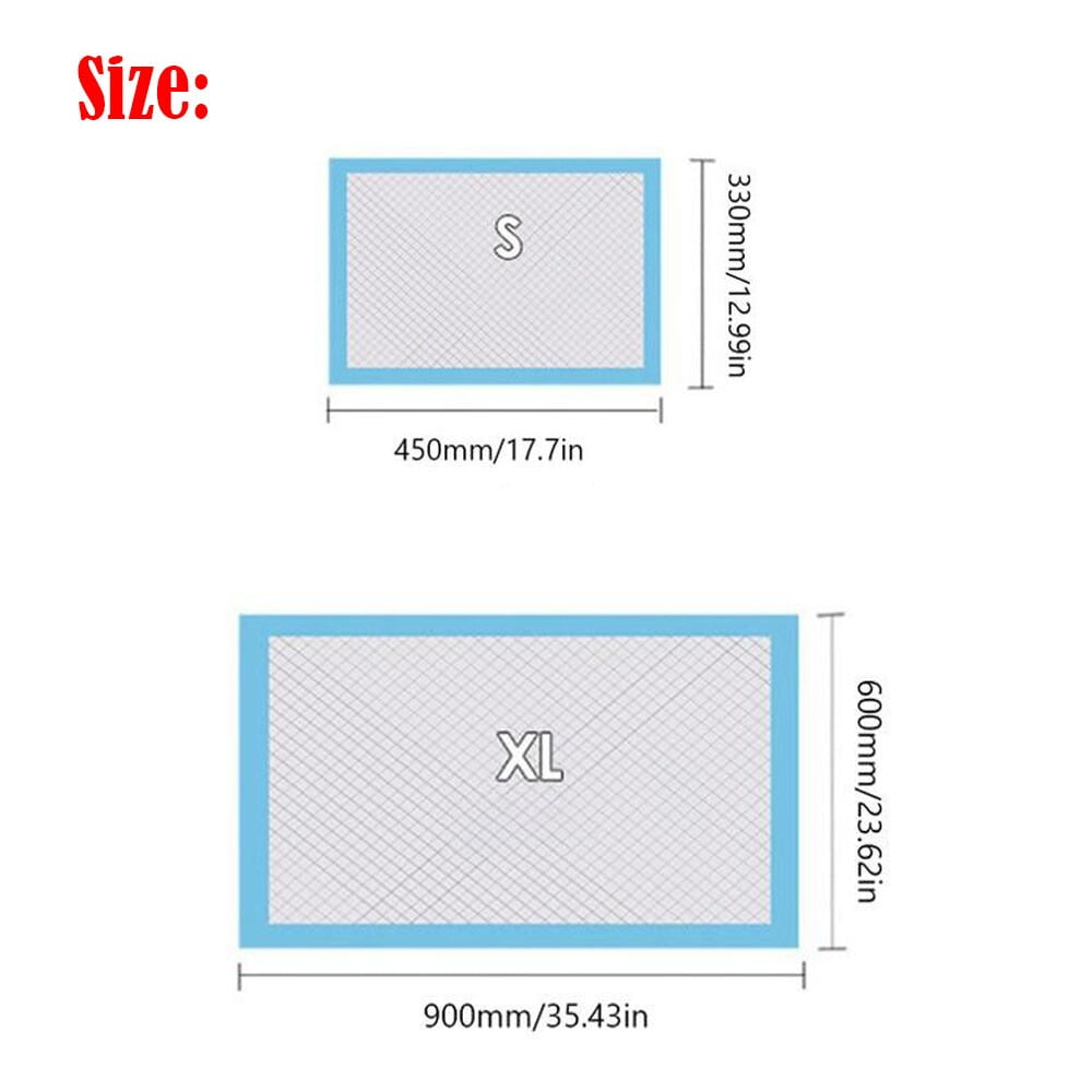 100/20PCS Thicken Pet Dog Changing Mat Multi-size Super Absorbent Diaper Pet Cat Training Pee Pad Mat Puppy Nappy Pet Cleaning for Dog Diaper