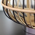 thumbnail image 2 of Northlight 11" Rustic Chic Pear Shaped Rattan Candle Holder Lantern with Jute Handle, 2 of 4