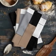 thumbnail image 6 of Brown Grey Kitchen Towels Set of 2, Water Absorbent Dish Towel, Modern Brown Geometric Decorative Hand Towels - Quick Drying Cloth for Cooking Baking, 18x28 Inch, 6 of 8