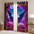 thumbnail image 2 of Homewish Wildlife Bat Blackout Curtains Set of 2 (52x84 Each) for Kids Children Teens,Magical Purple Lightsaber Window Curtains,Gothic Style Curtains and Drapes,Ultra Soft Home Decor, 2 of 6
