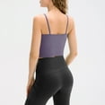 thumbnail image 4 of Women Solid Camisole Spaghetti Shoulder Straps Cropped Tanks Tops Slim, 4 of 8
