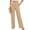 Khaki, variant on Cotton Linen Pants for Women, Straight Leg with Pockets High Waist Loose Casual Pants Khaki Size L