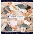 thumbnail image 2 of Geniani Electric Heating Pad for Back Pain Relief, Heat Pad with 6 Heat Settings & 4 Timer Presets, Auto Shut Off, Machine Washable, Ultra Soft Hot Pad, (12"x24", Navy Gray), 2 of 7