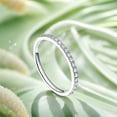 thumbnail image 1 of Anillo de circonita cúbica de acero inoxidable de 2 mm, anillo de lujo con cristales para regalo, 1 of 7