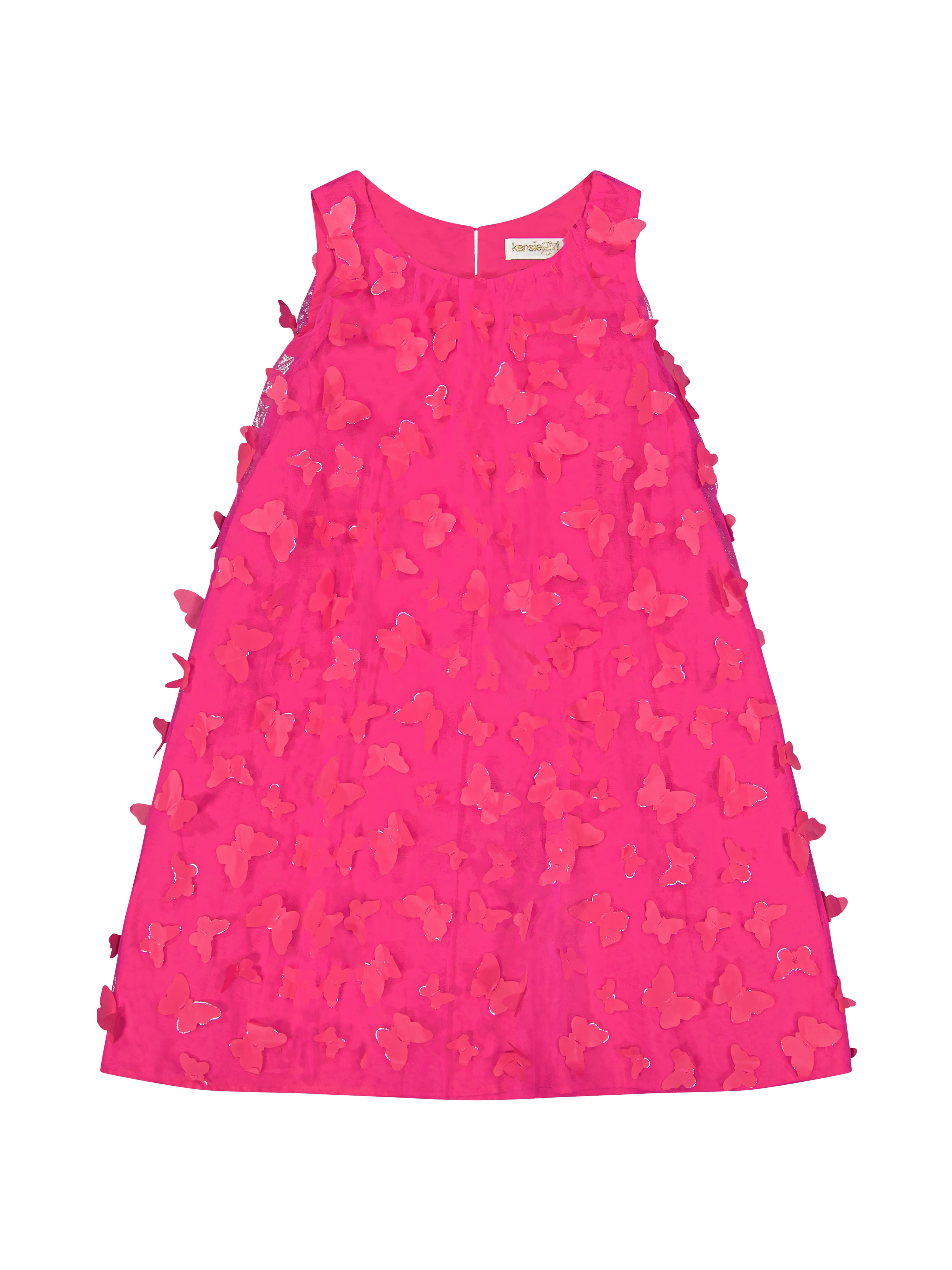 Kensie Girl Sleeveless 3D Butterfly Mesh A Line Dress, Sizes 4-16